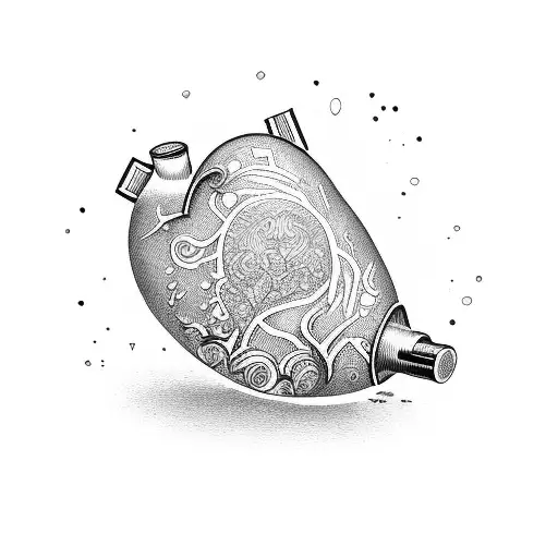 Crying Heart tattoo design idea