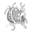Crying Heart tattoo design idea