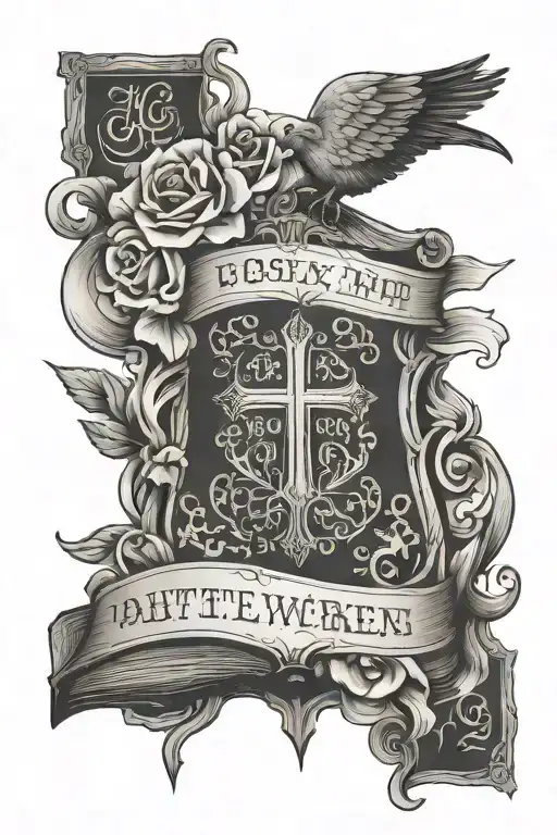 bible scripture tattoo design idea