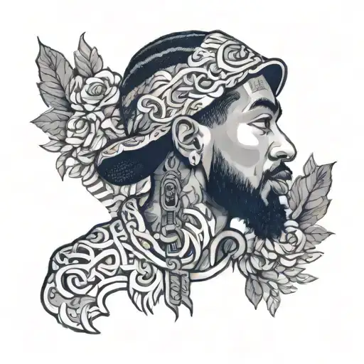 prolific word tattoo with nipsey hussle tattoo design idea