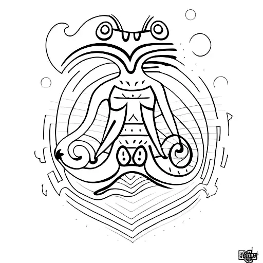 A minimalist tattoo of a cat doing a yoga pose tattoo design idea