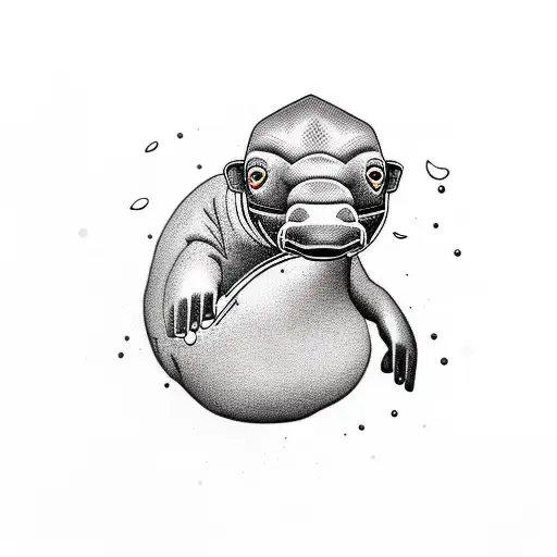 platypus tattoo design idea