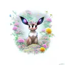 Eevee evolution surrounded by delicate flowers tattoo design idea