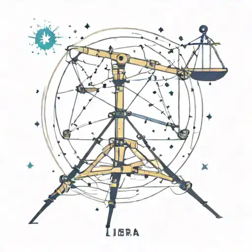 night sky libra constellation tattoo design idea
