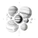 saturn and pluto tattoo design idea