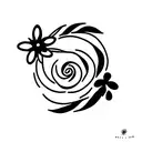 horizontal text: LolA tattoo design idea