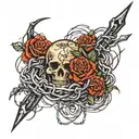 barbed wire around thigh tattoo tattoo design idea