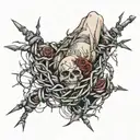 barbed wire around thigh tattoo tattoo design idea