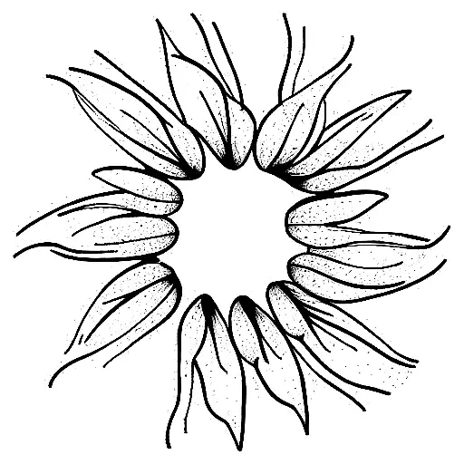 simple half wreath of goldenrod solidago tattoo design idea