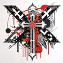 orthodox Cross made tattoo design idea