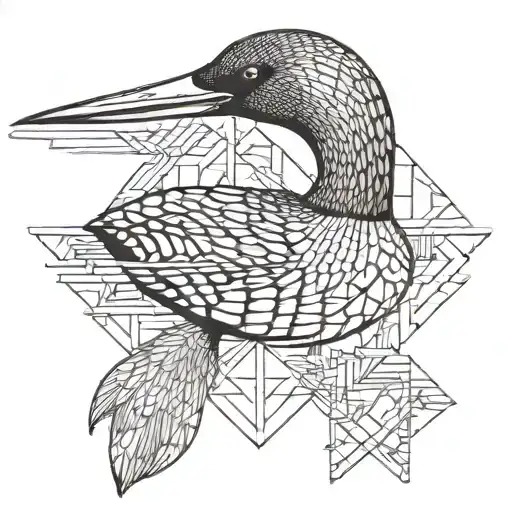 loon bird tattoo design idea