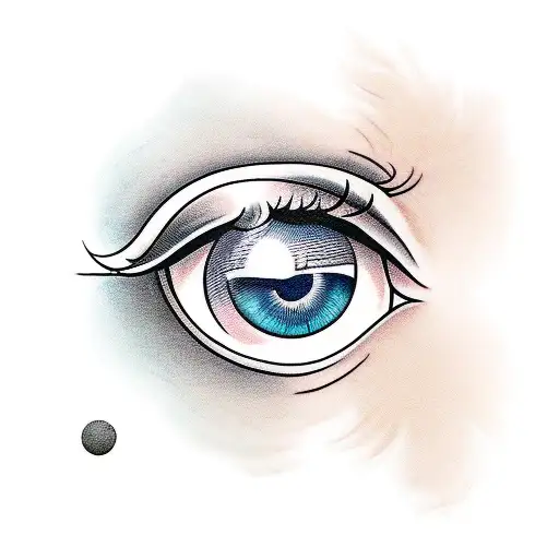 eye lashes  tattoo design idea