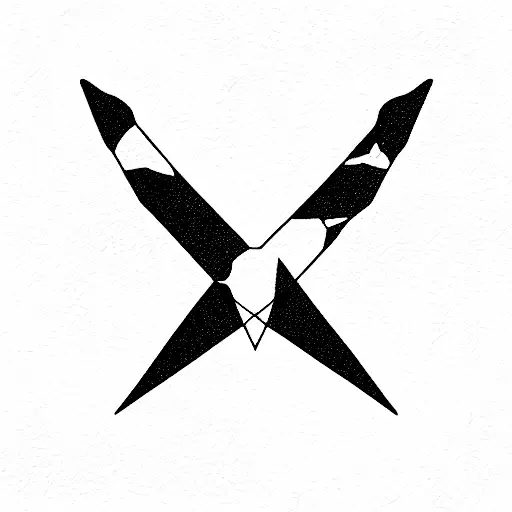 orca triangle  tattoo design idea