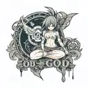 But God... even at this moment... is watching our actions on earth. tattoo design idea