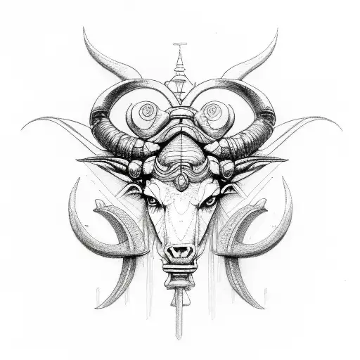 gemini taurus capricorn tattoo design idea
