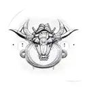 gemini taurus capricorn tattoo design idea