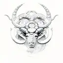gemini taurus capricorn tattoo design idea