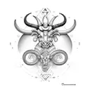 gemini taurus capricorn tattoo design idea