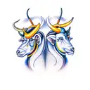 gemini taurus capricorn tattoo design idea