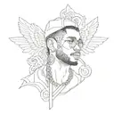 small tattoo inspired by Anuel AA and puerto rican related signs tattoo design idea