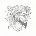 small tattoo inspired by Anuel AA and puerto rican related signs tattoo design idea