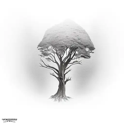 cypress tree forearm tattoo tattoo design idea