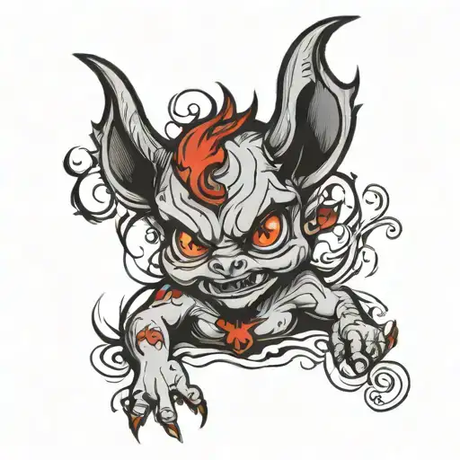 baby devil tattoo design idea