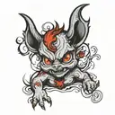 baby devil tattoo design idea