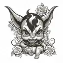 baby devil tattoo design idea