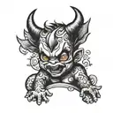baby devil tattoo design idea