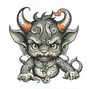 baby devil tattoo design idea