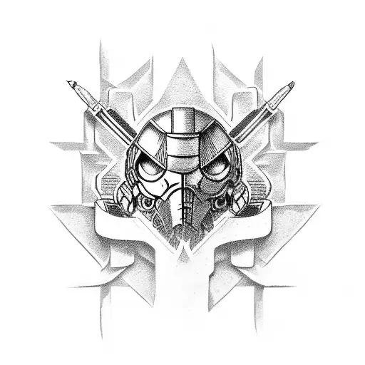 brotherhood of steel tattoo design idea