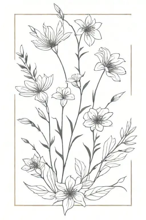 spinal tatoo inspired by wildflowers tattoo design idea