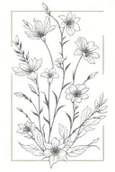 spinal tatoo inspired by wildflowers tattoo design idea