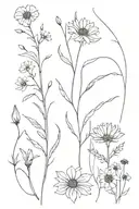 spinal tatoo inspired by wildflowers tattoo design idea