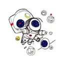 space tattoo design idea