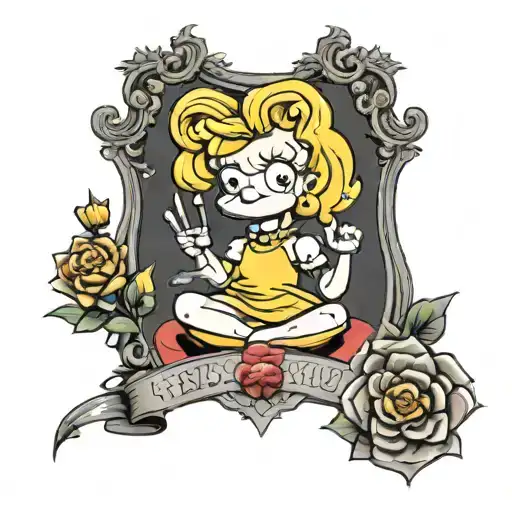 lisa simpson family series tattoo design idea