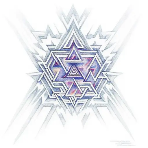 A night sky with stars forming the shape of Def Leppard's logo tattoo design idea