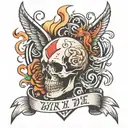 either win or die tattoo design idea