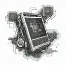 Design a tattoo of a computer screen displaying lines of C++ code with a futuristic twist tattoo design idea