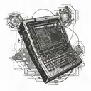 Design a tattoo of a computer screen displaying lines of C++ code with a futuristic twist tattoo design idea