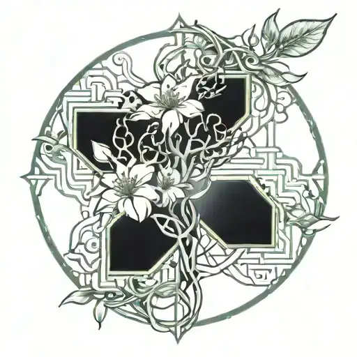 apple tree flowers with tattoo design idea