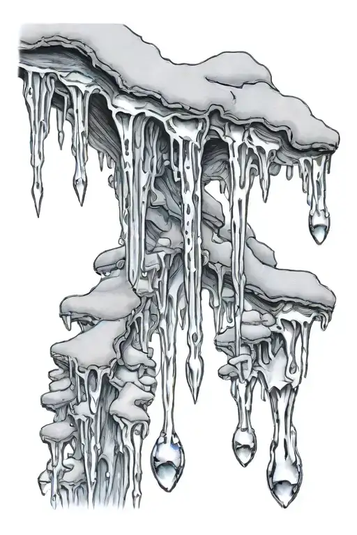 icicles tattoo design idea