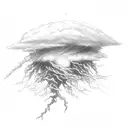 lightning storm tattoo design idea
