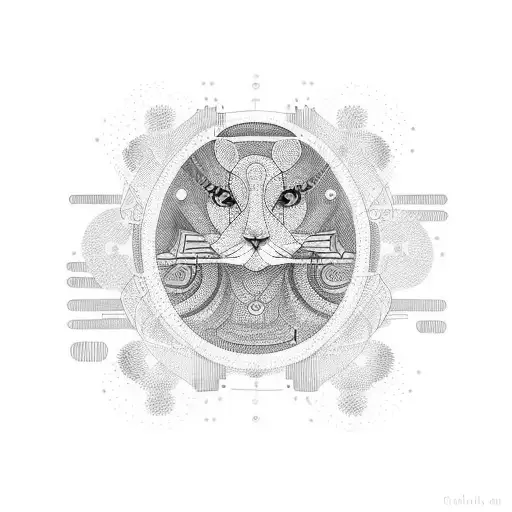 the name Adeline in morse code in abstract design tattoo design idea