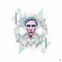 the name Adeline in morse code tattoo design idea