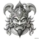 tattoo design of Ravana from Ramayana  10 heads, in 9 different emotions and in different looks  tattoo design idea