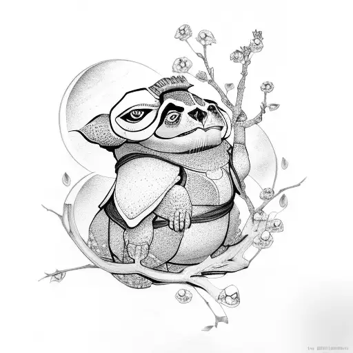 Master Oogway, with a Apple Blossom Tree tattoo design idea