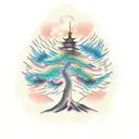 Chinese tree tattoo design idea