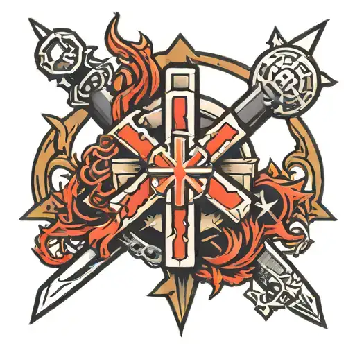 combat medic symbol tattoo design idea